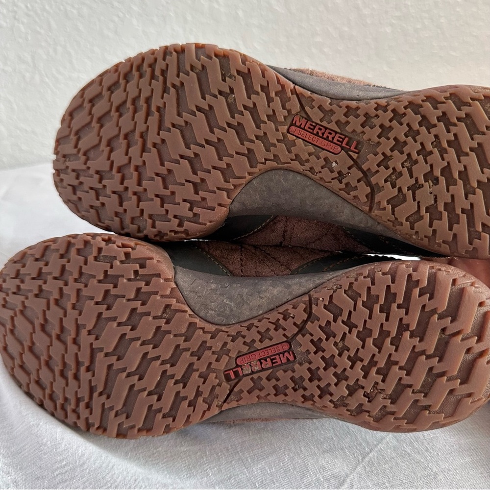 Merrell Espresso Suede Trail Shoes Women’s 8 Brown Lace-Up Hiking Sneakers - Picture 9 of 13